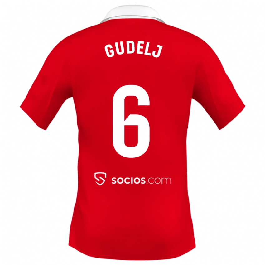 גברים נמניה גודלי #6 אדום לבן אפור הרחק ג'רזי 2025/26 חולצה קצרה