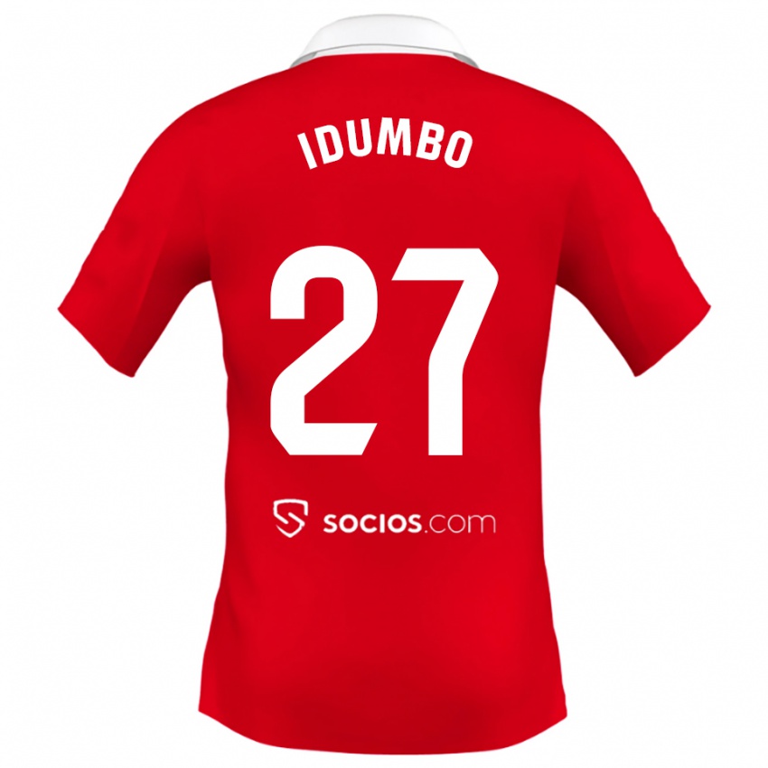 גברים Stanis Idumbo Muzambo #27 אדום לבן אפור הרחק ג'רזי 2025/26 חולצה קצרה