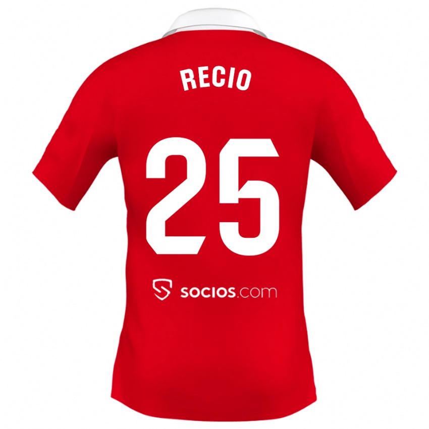 גברים סרג'יו רסיו #25 אדום לבן אפור הרחק ג'רזי 2025/26 חולצה קצרה