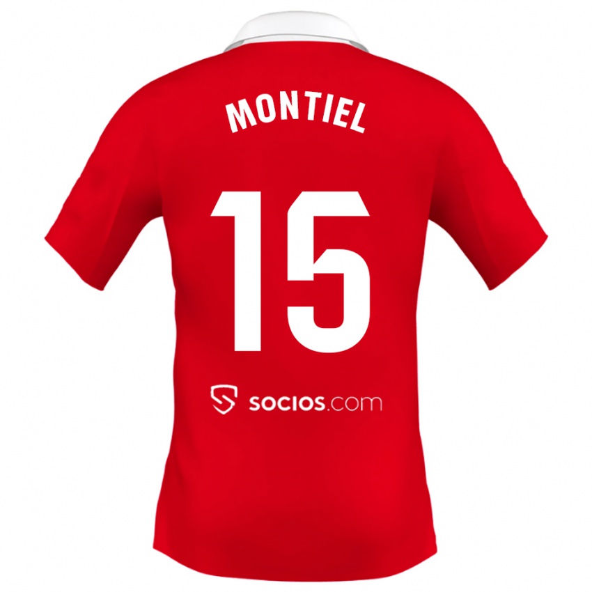 גברים גונזלו מונטיאל #15 אדום לבן אפור הרחק ג'רזי 2025/26 חולצה קצרה