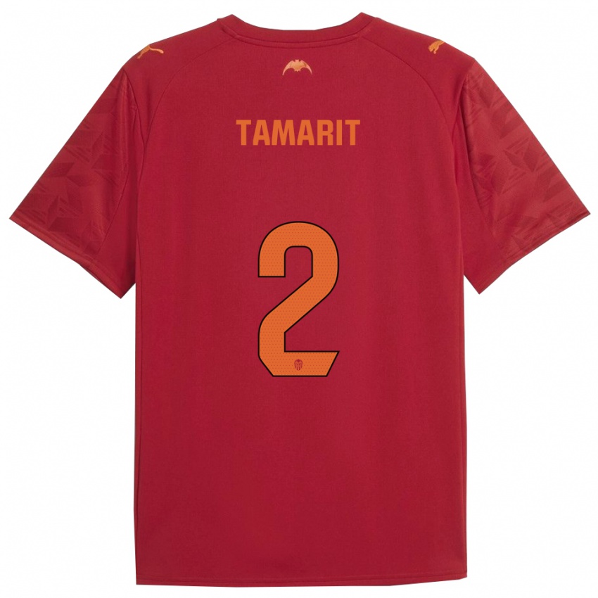 גברים Sara Tamarit #2 אדום כתום הרחק ג'רזי 2025/26 חולצה קצרה