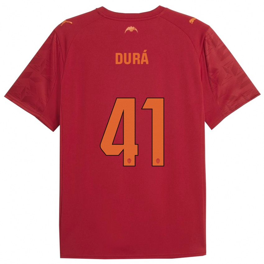 גברים Jaume Durá #41 אדום כתום הרחק ג'רזי 2025/26 חולצה קצרה
