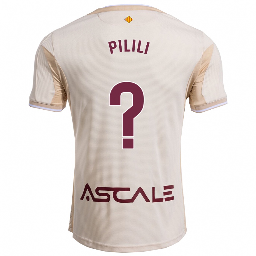 גברים Lucas Pilili #0 לבן שמנת בורדו הרחק ג'רזי 2025/26 חולצה קצרה