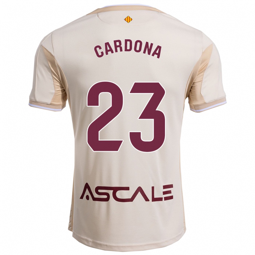 גברים סרחי קרדונה #23 לבן שמנת בורדו הרחק ג'רזי 2025/26 חולצה קצרה