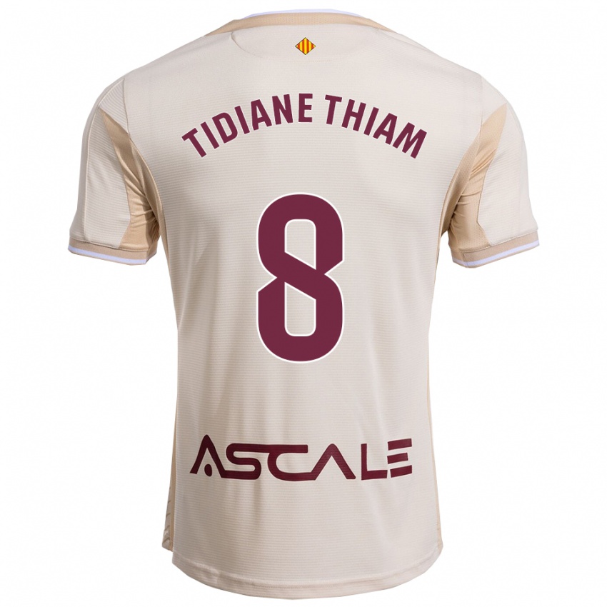 גברים Cheikh Tidiane Thiam #8 לבן שמנת בורדו הרחק ג'רזי 2025/26 חולצה קצרה