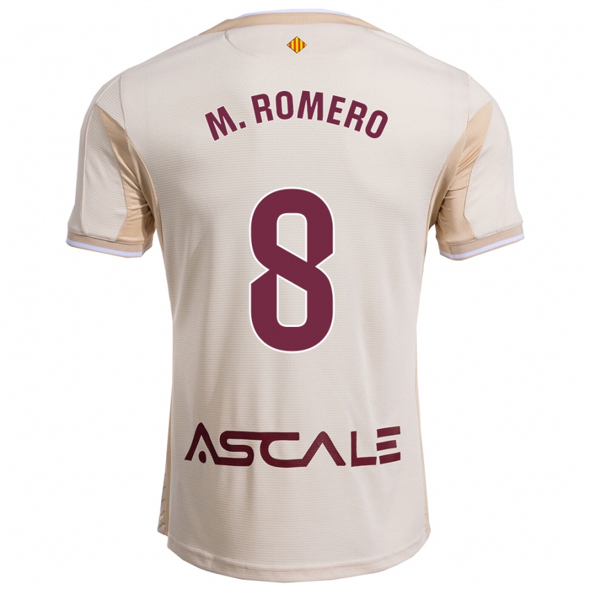 גברים María Romero #8 לבן שמנת בורדו הרחק ג'רזי 2025/26 חולצה קצרה