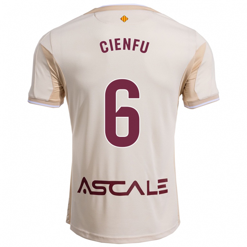 גברים María Cienfuegos Baragaño #6 לבן שמנת בורדו הרחק ג'רזי 2025/26 חולצה קצרה