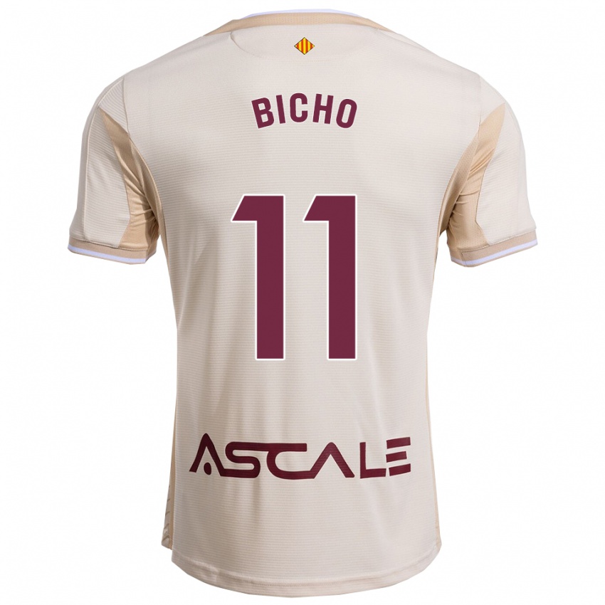 גברים Bicho #11 לבן שמנת בורדו הרחק ג'רזי 2025/26 חולצה קצרה