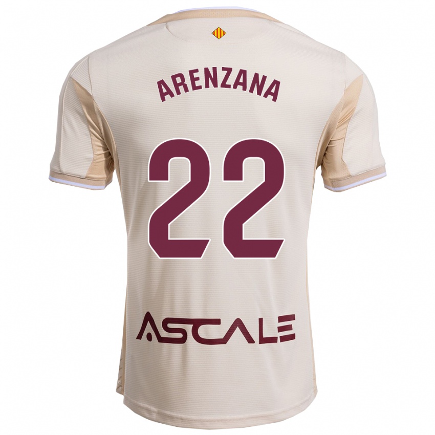גברים פאבלו ארנזנה מינגז #22 לבן שמנת בורדו הרחק ג'רזי 2025/26 חולצה קצרה