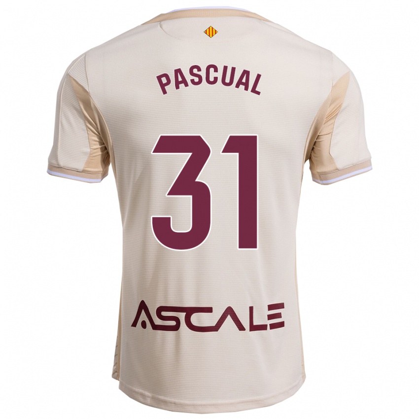 גברים Pablo Pascual #31 לבן שמנת בורדו הרחק ג'רזי 2025/26 חולצה קצרה