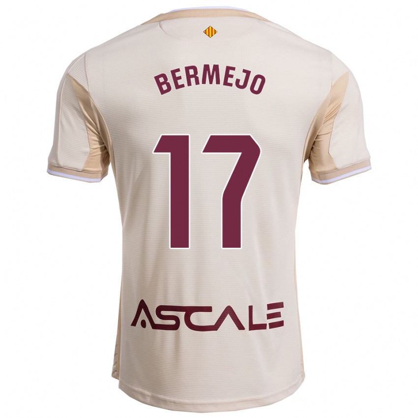 גברים Celso Bermejo #17 לבן שמנת בורדו הרחק ג'רזי 2025/26 חולצה קצרה