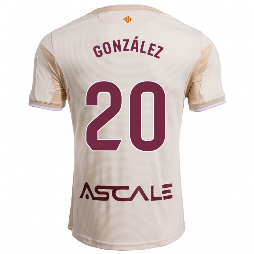 גברים מרקוס גונזאלס #20 לבן שמנת בורדו הרחק ג'רזי 2025/26 חולצה קצרה