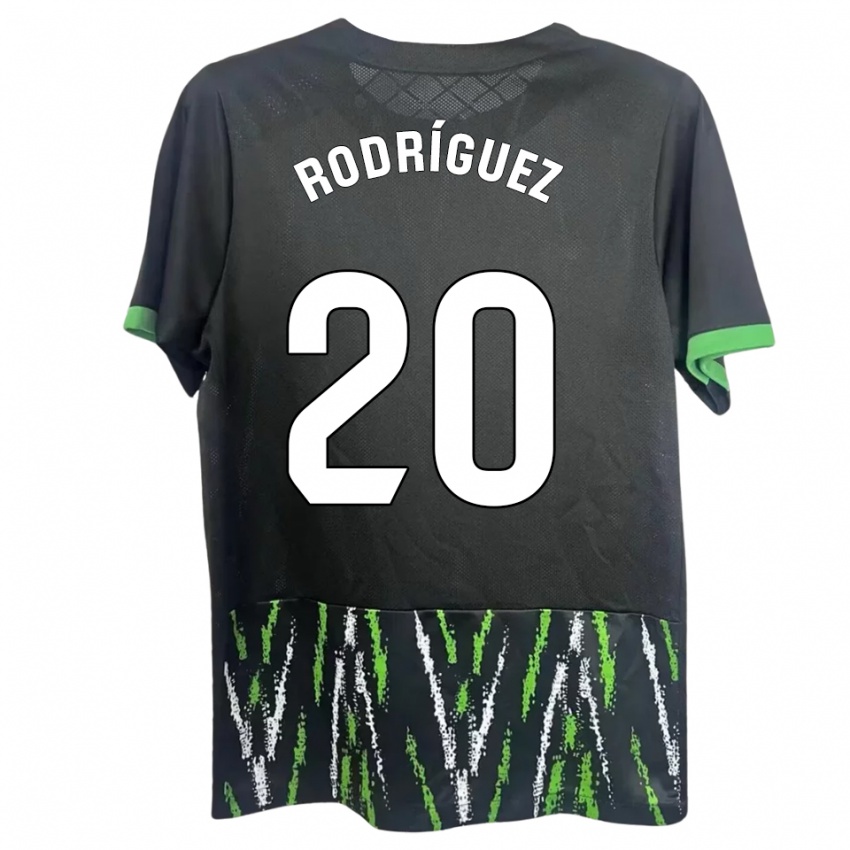 גברים David Rodríguez #20 שחור ירוק הרחק ג'רזי 2025/26 חולצה קצרה