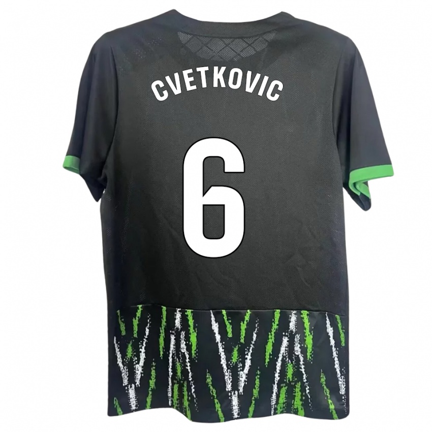 גברים Novak Cvetkovic #6 שחור ירוק הרחק ג'רזי 2025/26 חולצה קצרה