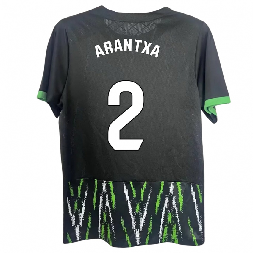 גברים Arantxa Perez Ochando #2 שחור ירוק הרחק ג'רזי 2025/26 חולצה קצרה