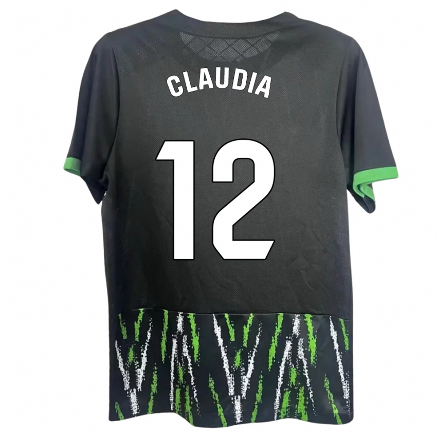 גברים Claudia Rabasco Campello #12 שחור ירוק הרחק ג'רזי 2025/26 חולצה קצרה
