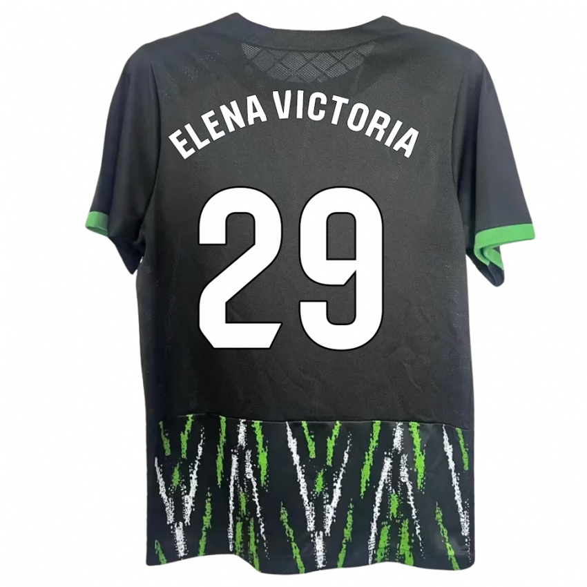 גברים Elena Victoria Mas Berna #29 שחור ירוק הרחק ג'רזי 2025/26 חולצה קצרה