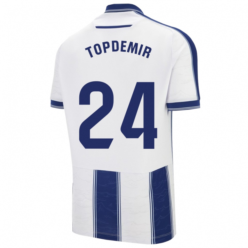 גברים Karan Topdemir #24 כחול נייבי לבן הרחק ג'רזי 2025/26 חולצה קצרה