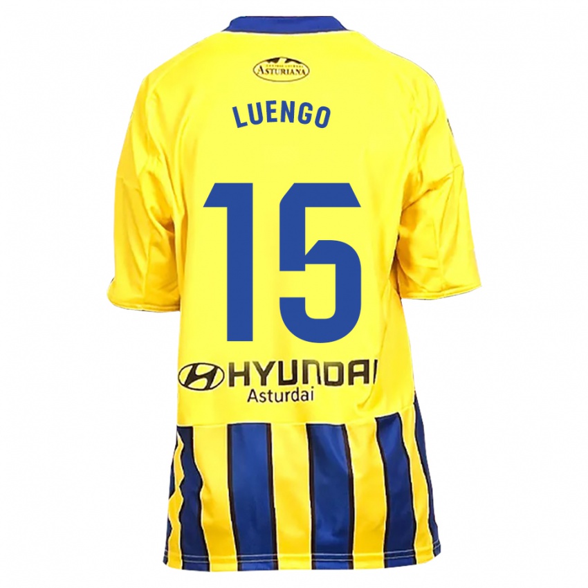גברים Oier Luengo #15 צהוב כחול הרחק ג'רזי 2025/26 חולצה קצרה