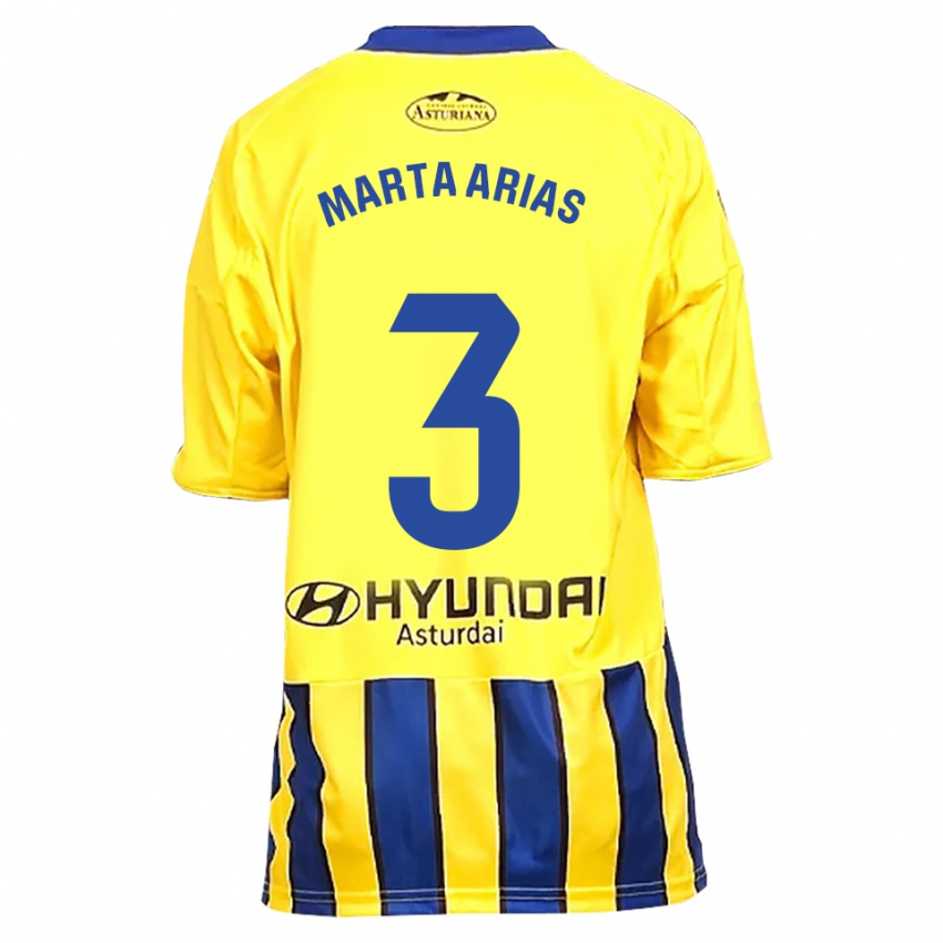 גברים Marta Arias #3 צהוב כחול הרחק ג'רזי 2025/26 חולצה קצרה
