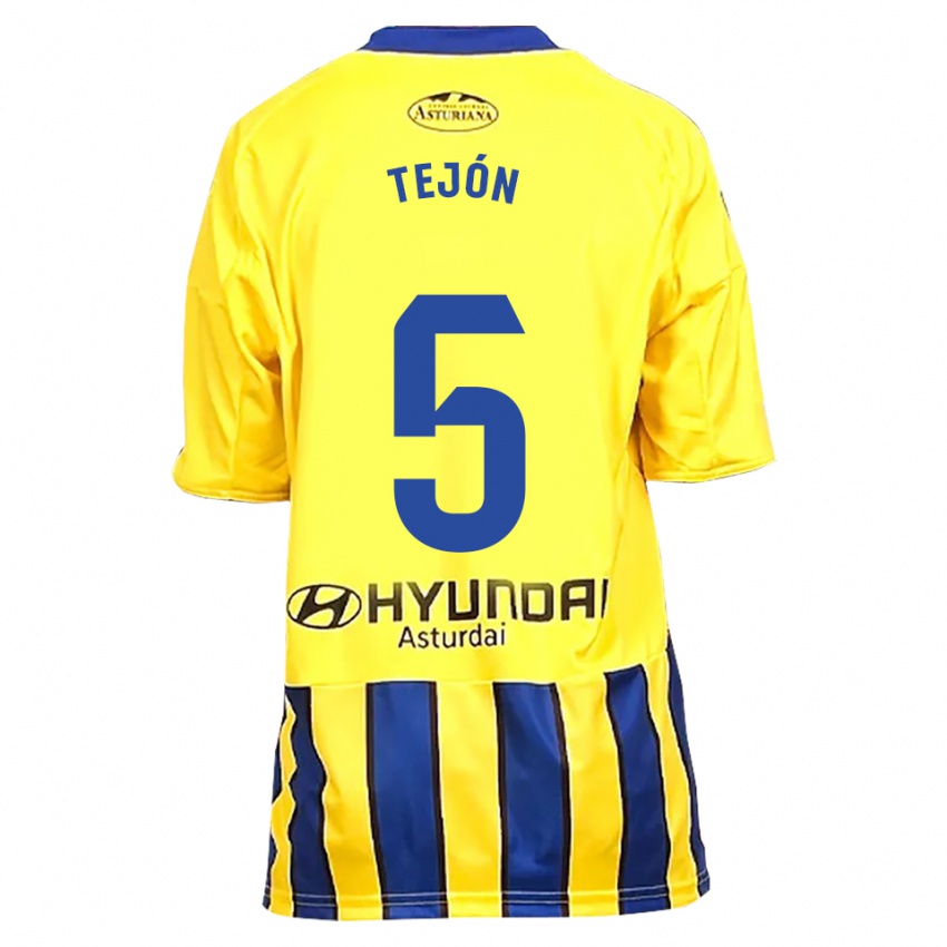 גברים Diego Tejón #5 צהוב כחול הרחק ג'רזי 2025/26 חולצה קצרה