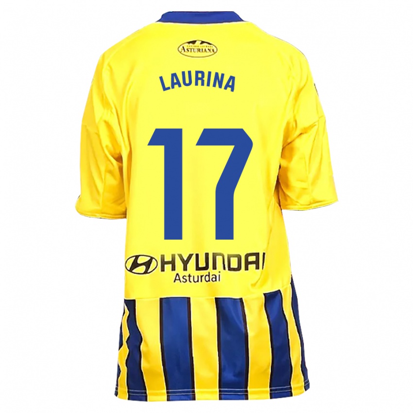 גברים Laura Gutiérrez #17 צהוב כחול הרחק ג'רזי 2025/26 חולצה קצרה