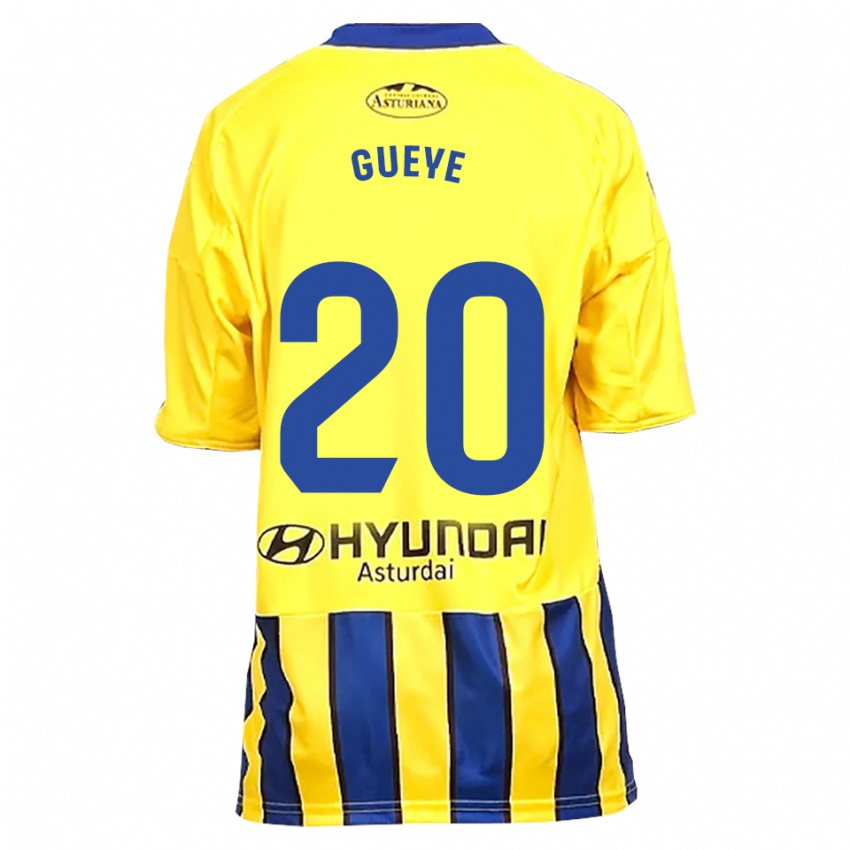 גברים Lamine Gueye #20 צהוב כחול הרחק ג'רזי 2025/26 חולצה קצרה