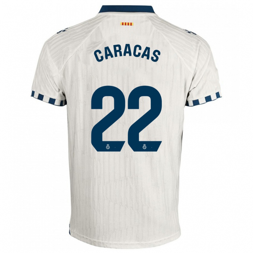 גברים דניאלה קאראקס #22 לבן כחול הרחק ג'רזי 2025/26 חולצה קצרה