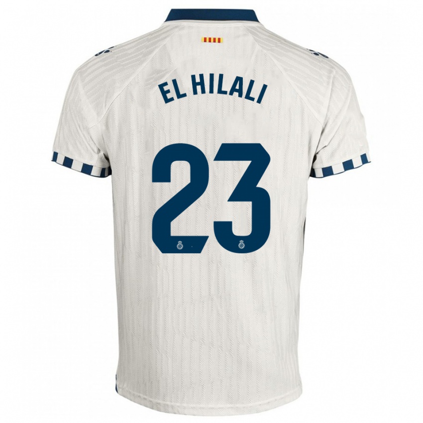 גברים עומאר אל חילאלי #23 לבן כחול הרחק ג'רזי 2025/26 חולצה קצרה