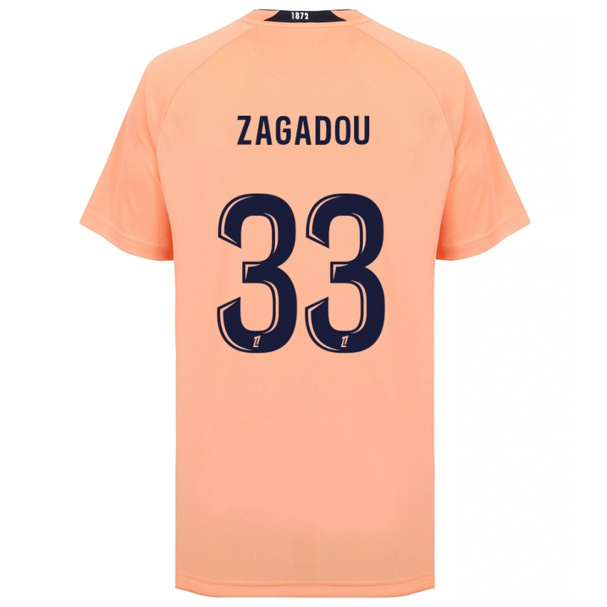 גברים Stephan Zagadou #33 כתום כחול הרחק ג'רזי 2025/26 חולצה קצרה