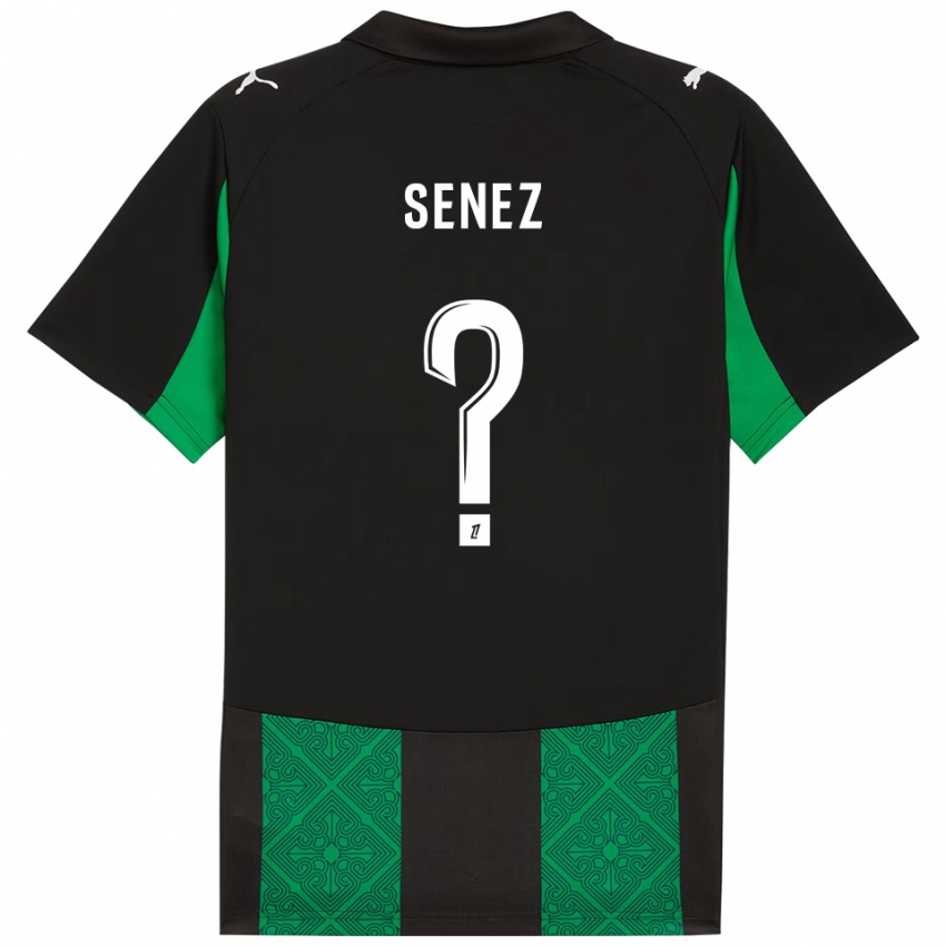 גברים Axel Senez #0 שחור ירוק הרחק ג'רזי 2025/26 חולצה קצרה