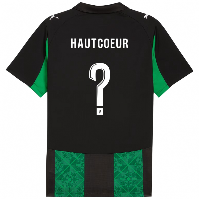 גברים Agathe Hautcoeur #0 שחור ירוק הרחק ג'רזי 2025/26 חולצה קצרה