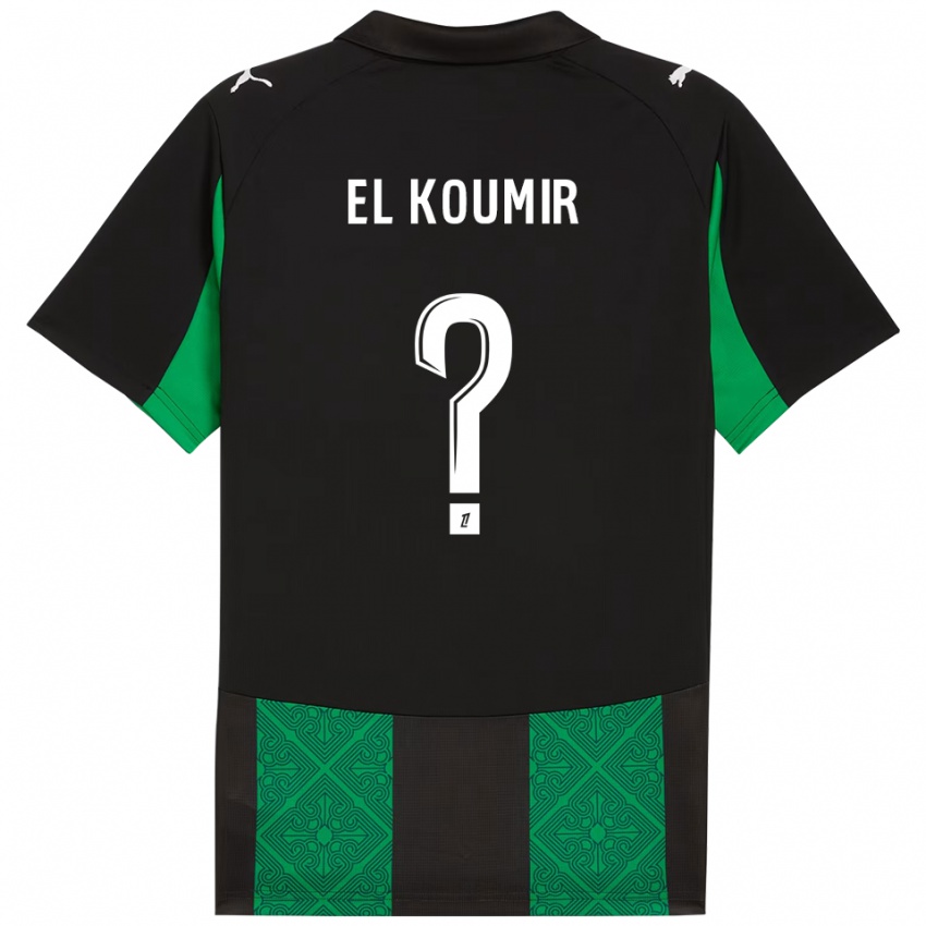 גברים קאינה אל קומיר #0 שחור ירוק הרחק ג'רזי 2025/26 חולצה קצרה