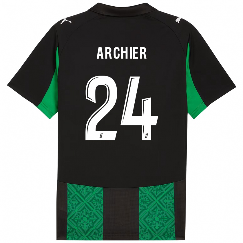 גברים לואן ארכייה #24 שחור ירוק הרחק ג'רזי 2025/26 חולצה קצרה