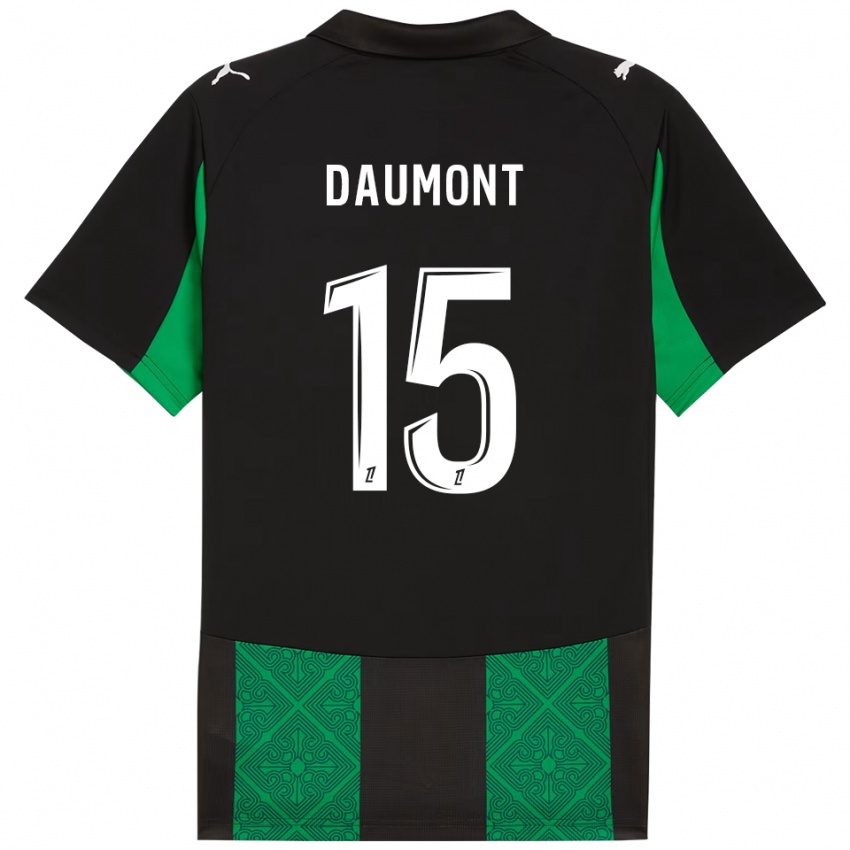 גברים Camille Daumont #15 שחור ירוק הרחק ג'רזי 2025/26 חולצה קצרה