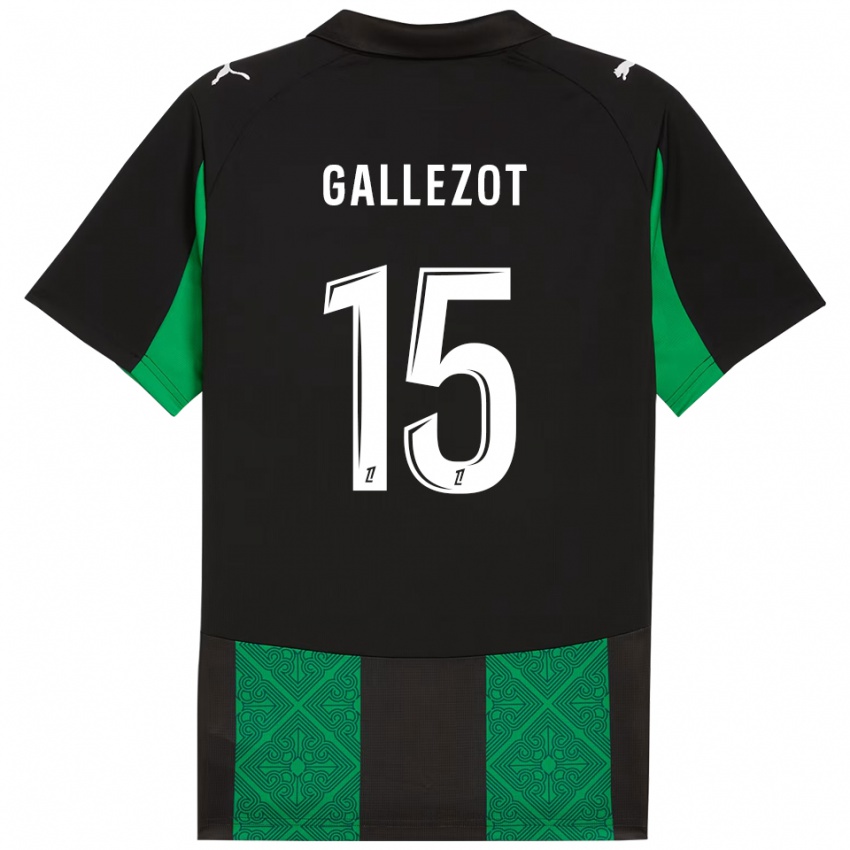 גברים Tim Gallezot #15 שחור ירוק הרחק ג'רזי 2025/26 חולצה קצרה