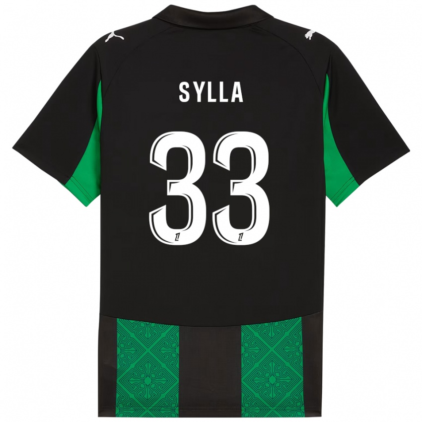 גברים פודה סילה #33 שחור ירוק הרחק ג'רזי 2025/26 חולצה קצרה