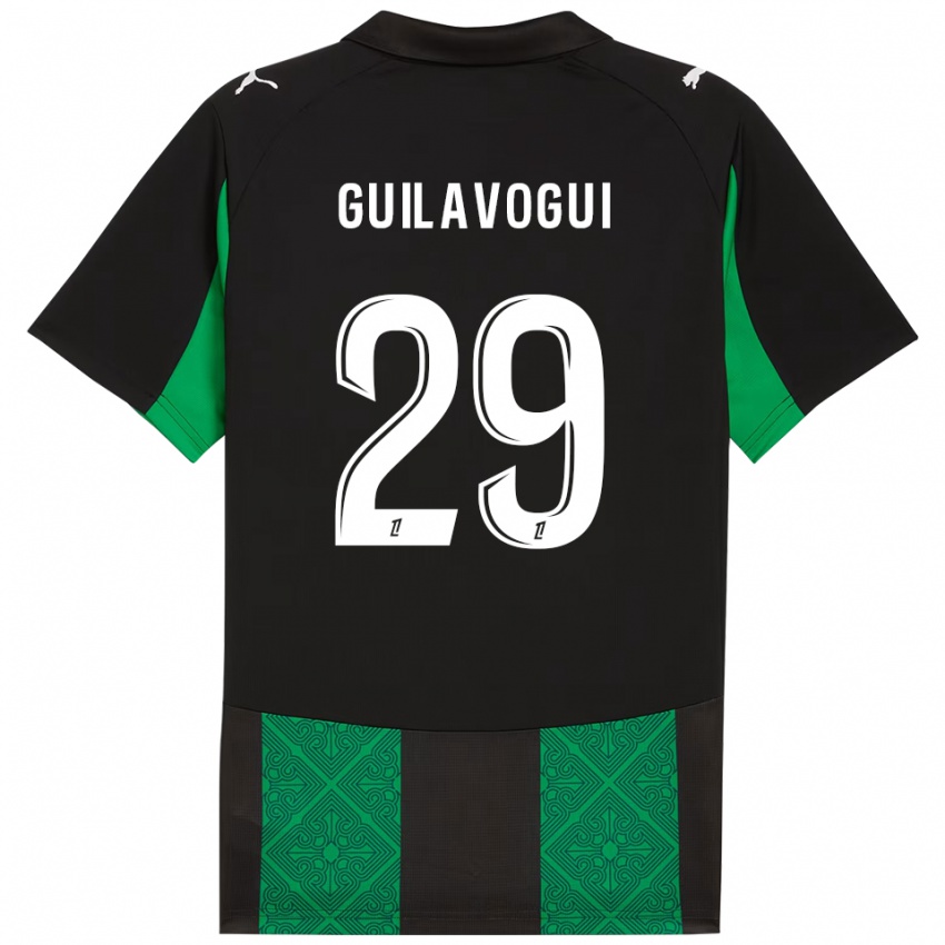 גברים מורגן גילאבוגי #29 שחור ירוק הרחק ג'רזי 2025/26 חולצה קצרה