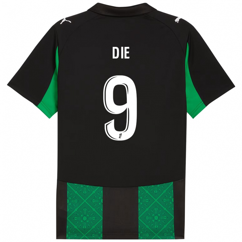 גברים מאנאסה דיי #9 שחור ירוק הרחק ג'רזי 2025/26 חולצה קצרה