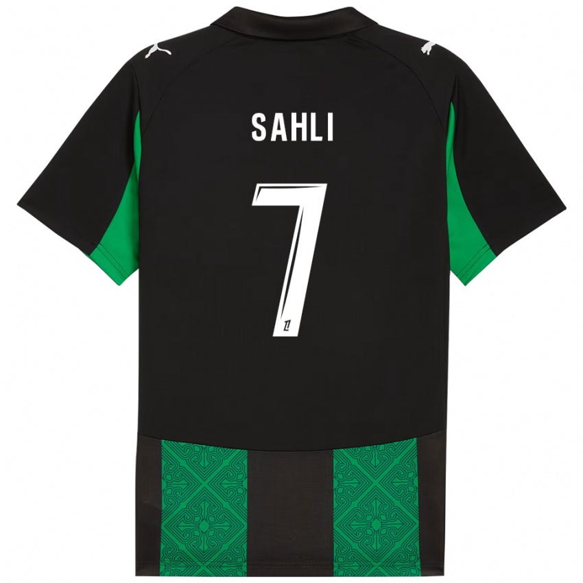 גברים Wael Sahli #7 שחור ירוק הרחק ג'רזי 2025/26 חולצה קצרה