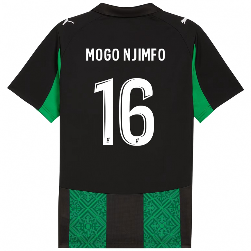 גברים Arthur Mogo Njimfo #16 שחור ירוק הרחק ג'רזי 2025/26 חולצה קצרה