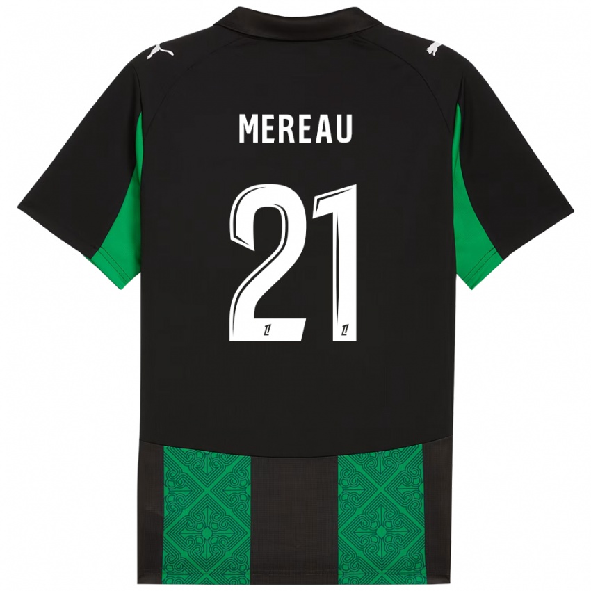 גברים Alizée Mereau #21 שחור ירוק הרחק ג'רזי 2025/26 חולצה קצרה