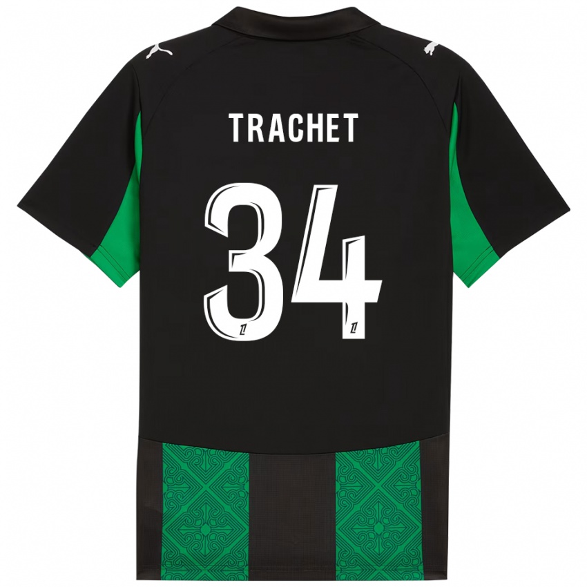 גברים Amélie Trachet #34 שחור ירוק הרחק ג'רזי 2025/26 חולצה קצרה