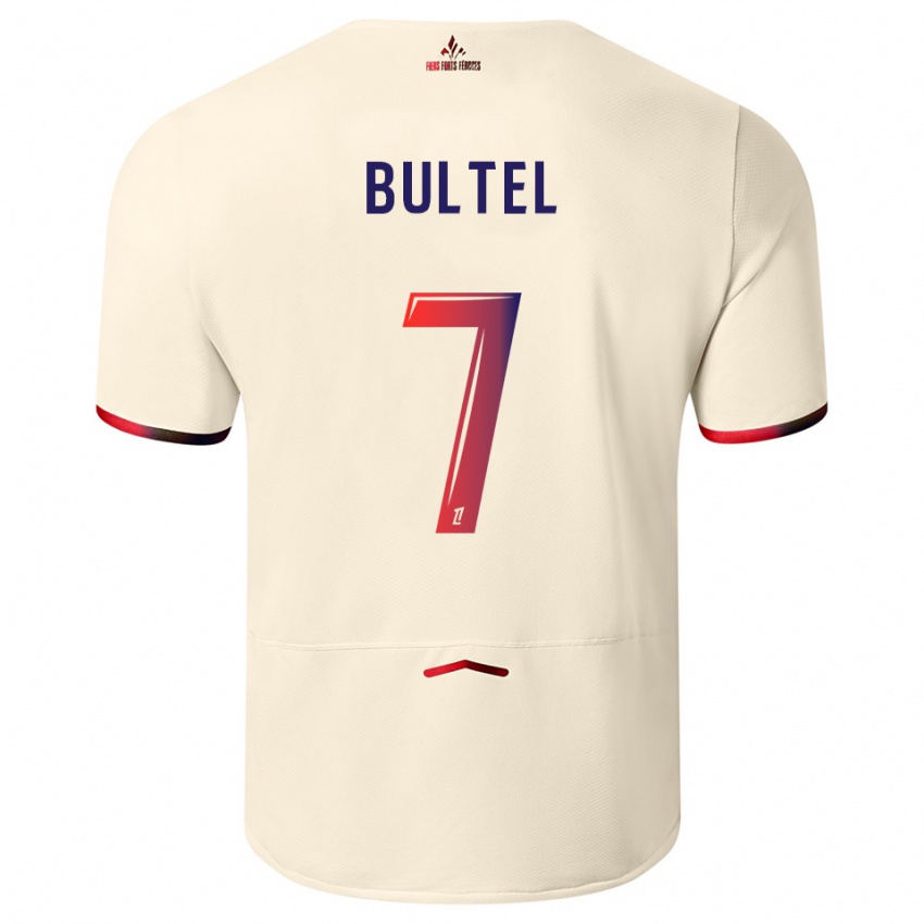 גברים לודיבין בולטל #7 לבן שמנת אדום הרחק ג'רזי 2025/26 חולצה קצרה