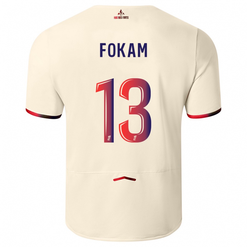 גברים Ulrich Fokam #13 לבן שמנת אדום הרחק ג'רזי 2025/26 חולצה קצרה