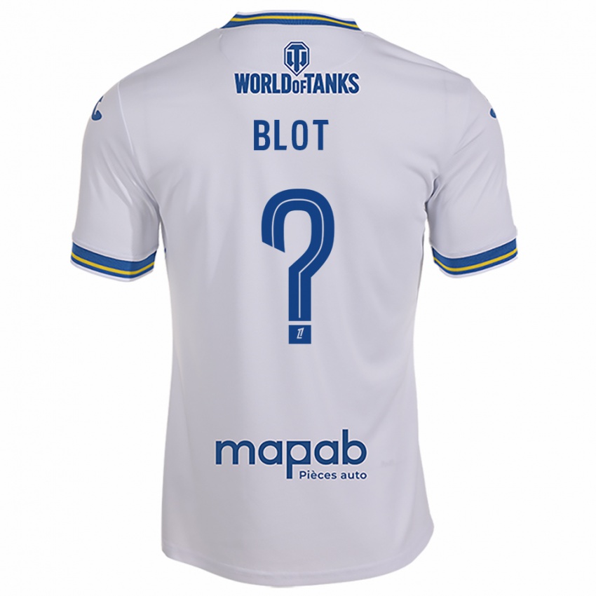 גברים Enzo Blot #0 לבן תכלת הרחק ג'רזי 2025/26 חולצה קצרה