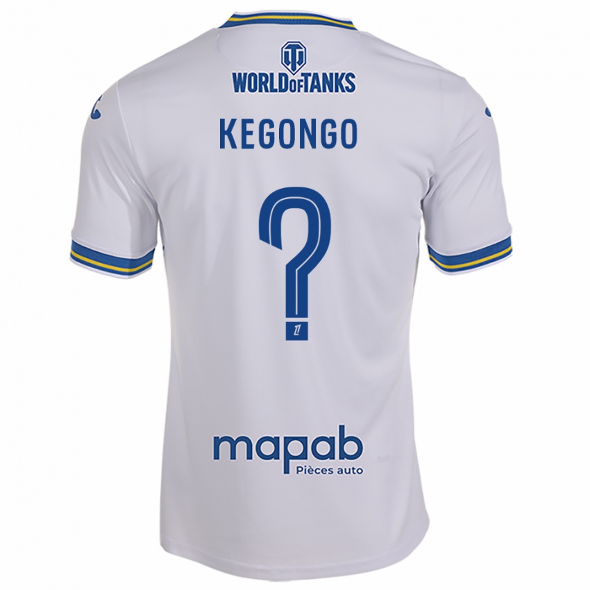 גברים Clarence Kegongo #0 לבן תכלת הרחק ג'רזי 2025/26 חולצה קצרה