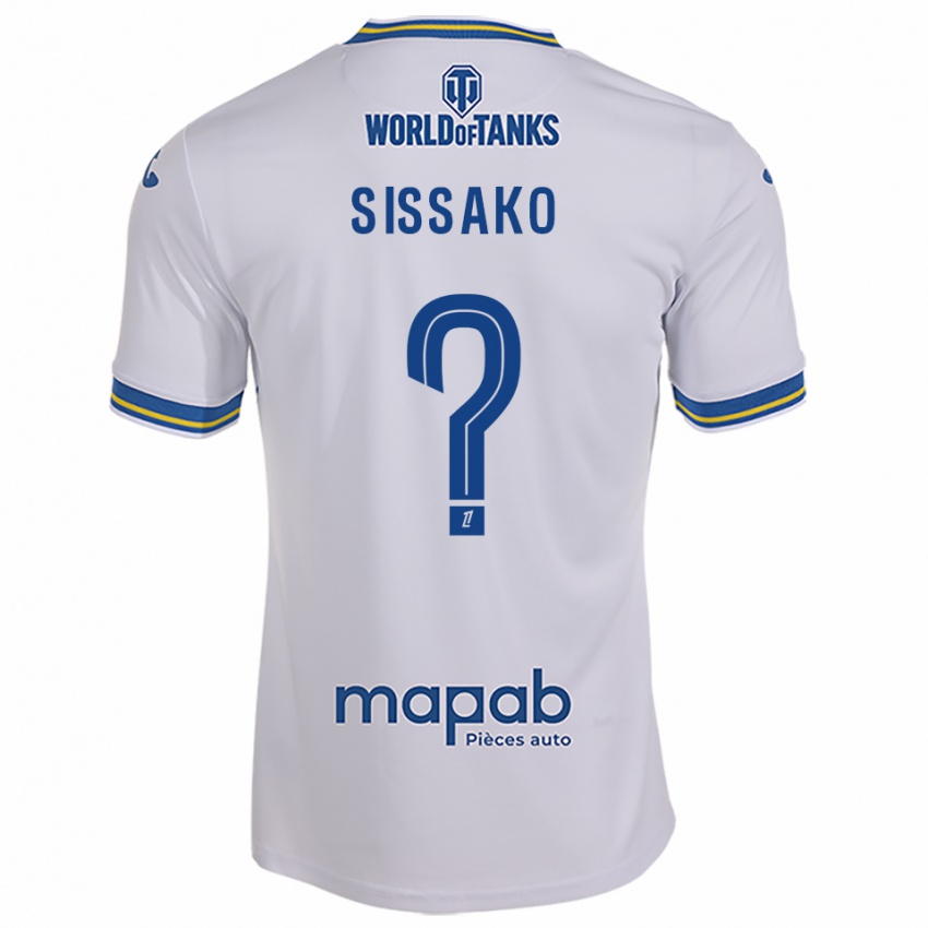 גברים Mohamed Sissako #0 לבן תכלת הרחק ג'רזי 2025/26 חולצה קצרה