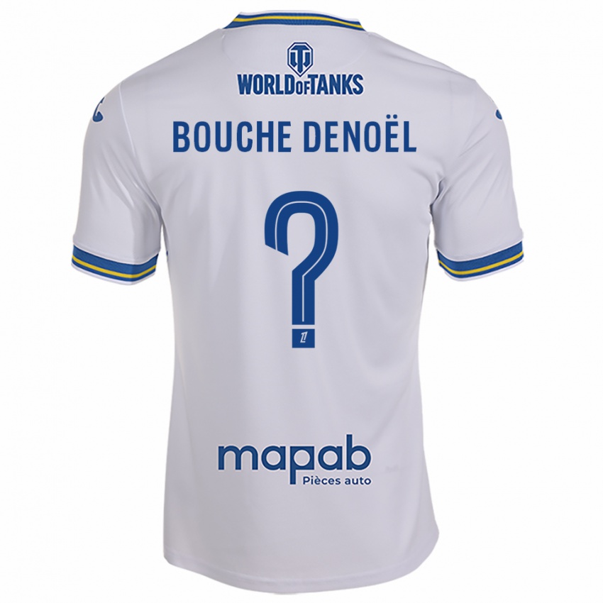 גברים Max Bouche Denoël #0 לבן תכלת הרחק ג'רזי 2025/26 חולצה קצרה