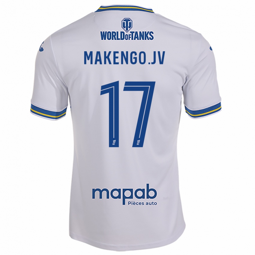גברים ז'אן-ויקטור מקנגו #17 לבן תכלת הרחק ג'רזי 2025/26 חולצה קצרה